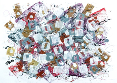 Peinture intitulée "Personal Space" par Hajar Squares, Œuvre d'art originale, Pastel