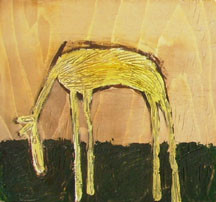 Painting titled "moosedog" by Haje Holmström, Original Artwork