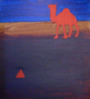 Painting titled "red camel" by Haje Holmström, Original Artwork