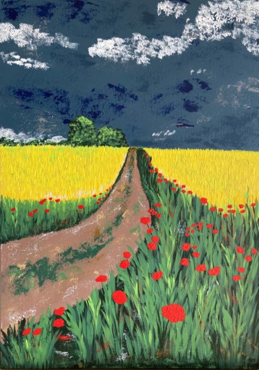 Before the storm Painting titled "Before the storm" by Hajnalka Fellmann, Original Art, Acrylic Mounted on Stretcher frame