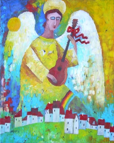 Malarstwo zatytułowany „ANGEL VII” autorstwa Miroslaw Hajnos, Oryginalna praca