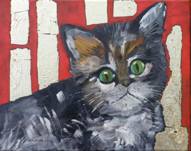Malarstwo zatytułowany „CAT IV” autorstwa Miroslaw Hajnos, Oryginalna praca