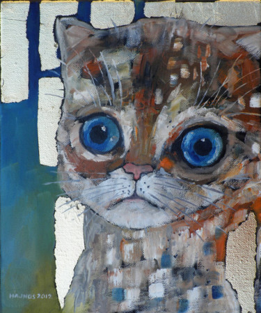 Malarstwo zatytułowany „CAT VI” autorstwa Miroslaw Hajnos, Oryginalna praca