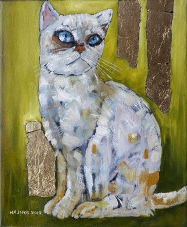 Malarstwo zatytułowany „CAT VIII” autorstwa Miroslaw Hajnos, Oryginalna praca