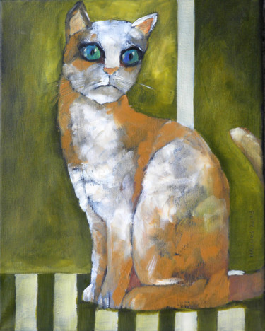 Malarstwo zatytułowany „CAT X” autorstwa Miroslaw Hajnos, Oryginalna praca