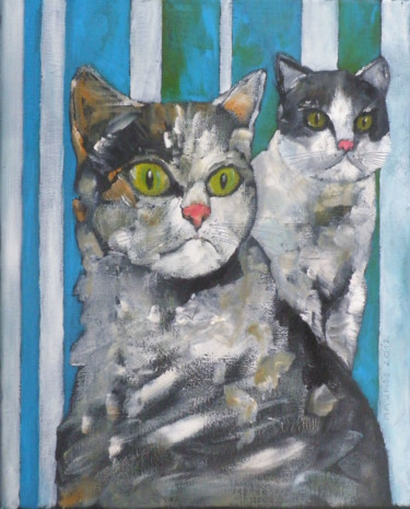 Malarstwo zatytułowany „CATS VII” autorstwa Miroslaw Hajnos, Oryginalna praca