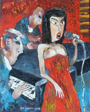 Pintura intitulada "JAZZ 11" por Miroslaw Hajnos, Obras de arte originais