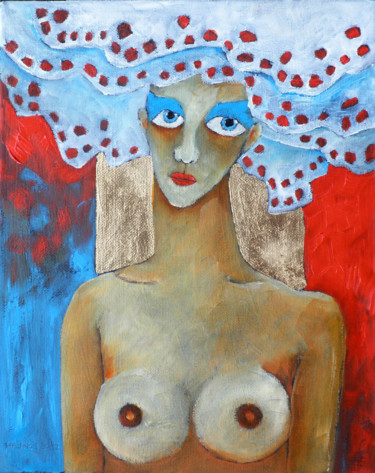 Malarstwo zatytułowany „WOMAN XXIX” autorstwa Miroslaw Hajnos, Oryginalna praca, Olej