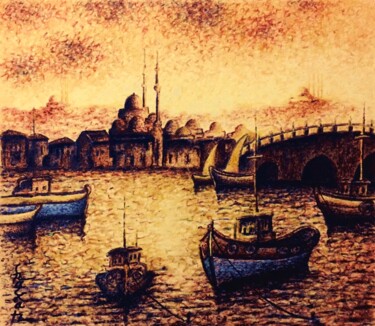 Painting titled "Turkey/İstanbul-2" by Hakan Art, Original Artwork, Pencil