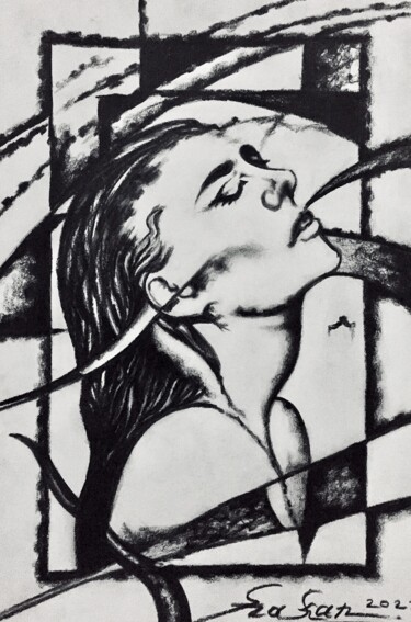 Dessin intitulée "Woman 9" par Hakan Art, Œuvre d'art originale, Crayon
