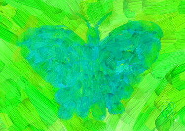 Digital Arts titled "Papillon Oublié" by Hakan Portakal, Original Artwork, Digital Painting