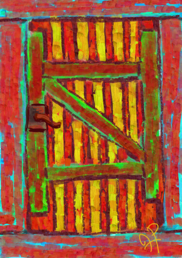 Arte digitale intitolato "Vieille Porte" da Hakan Portakal, Opera d'arte originale, Pittura digitale
