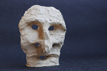 Sculpture intitulée "Masque N° 001" par Hakan Portakal, Œuvre d'art originale, Argile