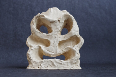 Sculpture intitulée "Masque N° 002" par Hakan Portakal, Œuvre d'art originale, Argile
