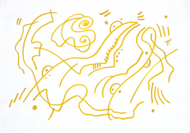 Disegno intitolato "D.A. N°:0141" da Hakan Portakal, Opera d'arte originale, Pennarello