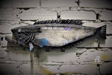Скульптура под названием "Fish №21" - Hakaro, Подлинное произведение искусства, Металлы