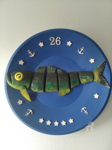 「Fish №26」というタイトルの彫刻 Hakaroによって, オリジナルのアートワーク, ウッド