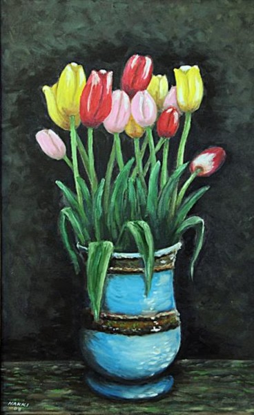 "Tulips" başlıklı Tablo Hakkı Şimşek tarafından, Orijinal sanat
