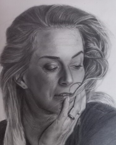 Drawing titled "Portraits 2023" by Hala Dayoub, Original Artwork, Pencil