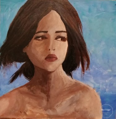 Painting titled "Waiting" by Hala El Naggar, Original Artwork, Acrylic