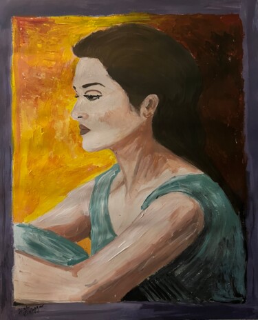 Painting titled "Resentful" by Hala El Naggar, Original Artwork, Acrylic