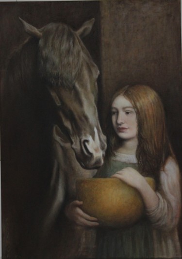 Pintura intitulada "love" por Olga Kadnikova, Obras de arte originais, Óleo