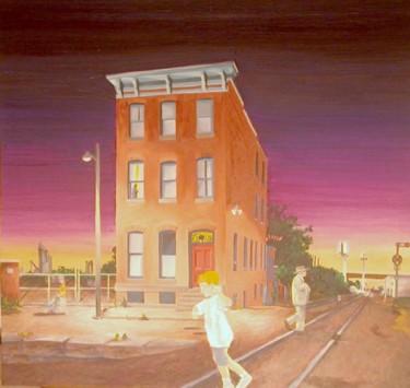 Картина под названием "Baltimore Rhumba" - Nick Aumiller, Подлинное произведение искусства, Масло