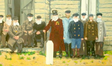 Painting titled "The Old Cossacks" by Nick Aumiller, Original Artwork, Oil