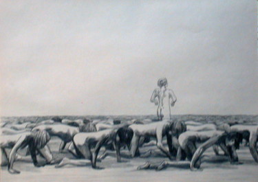 Peinture intitulée "crawlingwomen-2" par Nick Aumiller, Œuvre d'art originale