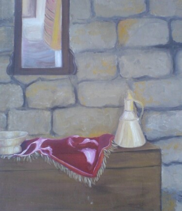 Картина под названием "House" - Hale Bilek, Подлинное произведение искусства, Масло