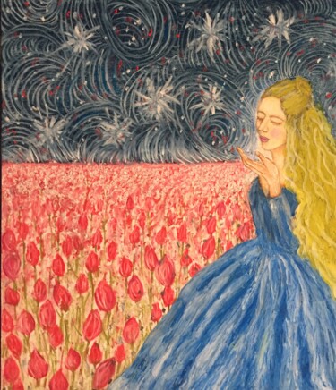 Desenho intitulada "Haziran" por Hale Bilek, Obras de arte originais, Pastel