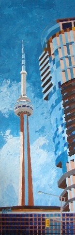 Painting titled "CN Tower" by Adam Halicki, Original Artwork, Other