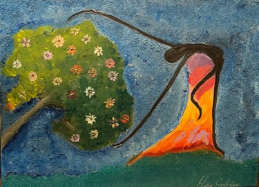 Malerei mit dem Titel "Nature asks for help" von Hallyk Cantuario, Original-Kunstwerk, Öl