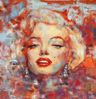 Malarstwo zatytułowany „Forever Blonde” autorstwa Kenneth Halvorsen, Oryginalna praca, Olej Zamontowany na Drewniana rama no…