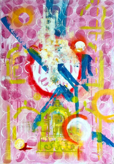 Картина под названием "Twenty-One" - Halyna Abramova, Подлинное произведение искусства, Акрил Установлен на Деревянная рама…
