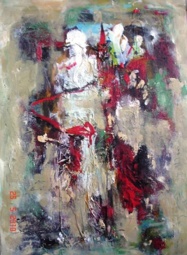 Malerei mit dem Titel "Fracture" von Amina Hammadi, Original-Kunstwerk, Acryl