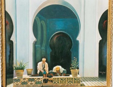 Painting titled "Sidi Boumedien de T…" by Sid-Ahmed Hamdad, Original Artwork, Other