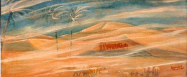 Peinture intitulée "Tempete de sable" par Sid-Ahmed Hamdad, Œuvre d'art originale, Autre