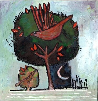 Painting titled "Illustration" by Hamed Mashmouli Kutenaei, Original Artwork, Oil