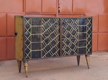 Design intitulée "Gold meuble de rang…" par Hamed Ouattara, Œuvre d'art originale