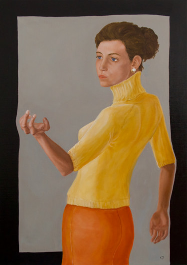 Картина под названием "Whatever" - Danielle Hameleers, Подлинное произведение искусства, Масло Установлен на Деревянная рама…