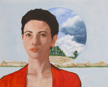 Картина под названием "Cassandra" - Danielle Hameleers, Подлинное произведение искусства, Масло Установлен на Деревянная рам…