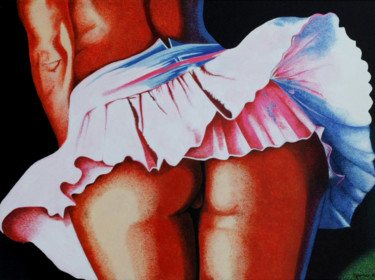 Malerei mit dem Titel "Flash in the night" von Hames Manuela, Original-Kunstwerk, Acryl