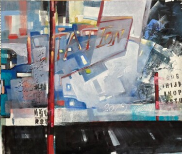 Schilderij getiteld "Nächste Station" door Hamid Dastgerdi, Origineel Kunstwerk, Acryl