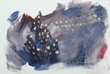 Pintura intitulada "Christmas mode 02" por Hamid Dastgerdi, Obras de arte originais, Óleo