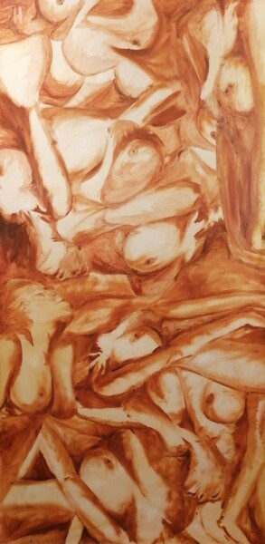 Peinture intitulée "EVA" par Hamid Valentin Esmann, Œuvre d'art originale, Huile Monté sur Châssis en bois