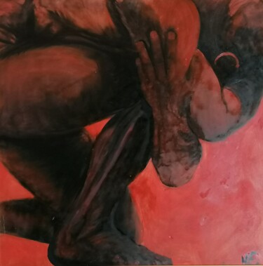 Malerei mit dem Titel "Achill" von Hamid Valentin Esmann, Original-Kunstwerk, Öl
