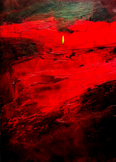 Malerei mit dem Titel "Rouge" von Hamideh Sadeghieh, Original-Kunstwerk, Acryl