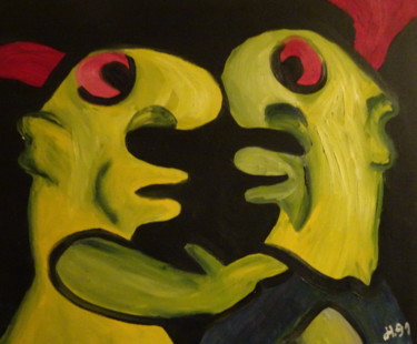 Painting titled "Dialog" by Dieter Hamm, Original Artwork