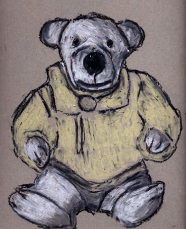 Dessin intitulée "Teddybär" par Dieter Hamm, Œuvre d'art originale